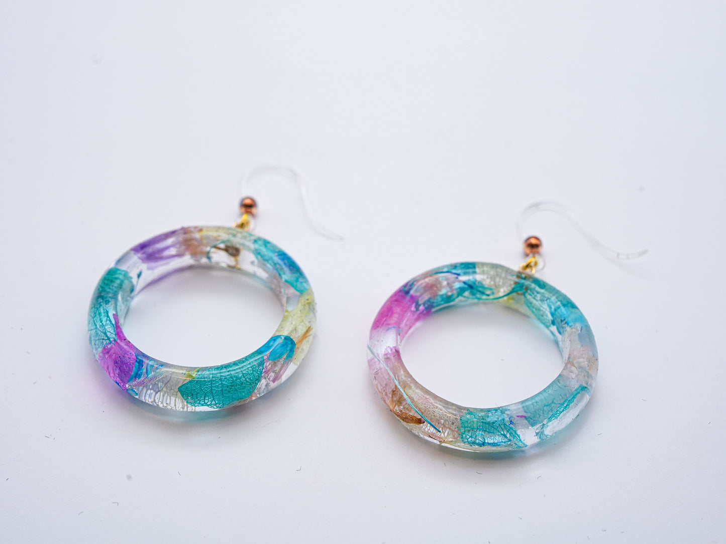 No.010 アジサイブルー ピアス 一点物