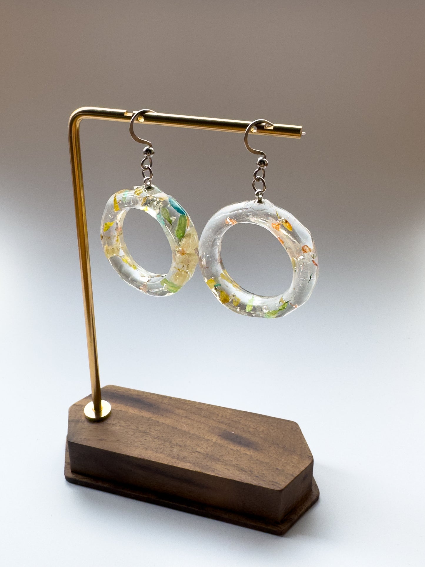 No.005 レモンクリア ピアス 一点物
