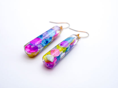 No.065 アイスブルー ピアス 一点物