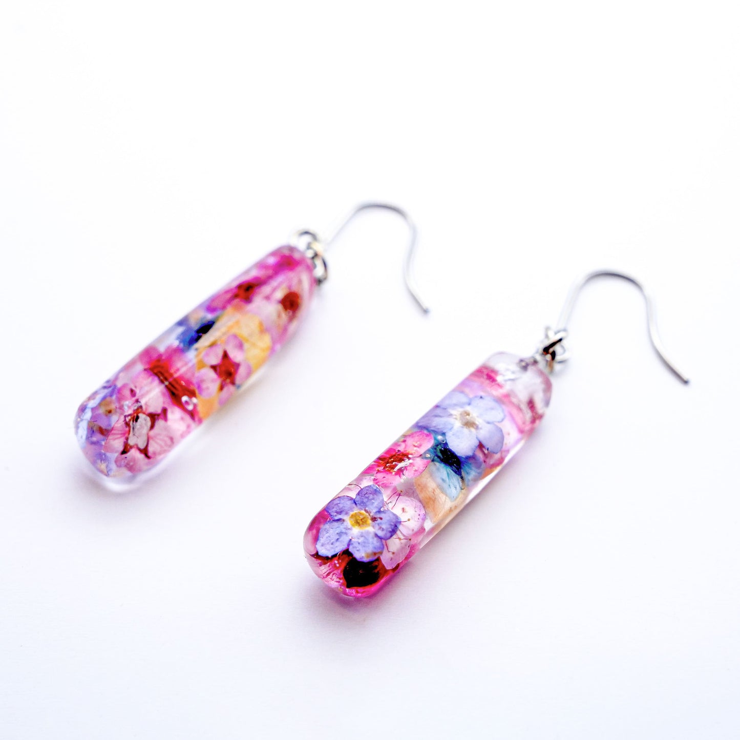 No.068 桜カクテル ピアス 一点物