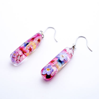No.068 桜カクテル ピアス 一点物