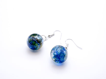 No.038 光と花と ピアス 一点物