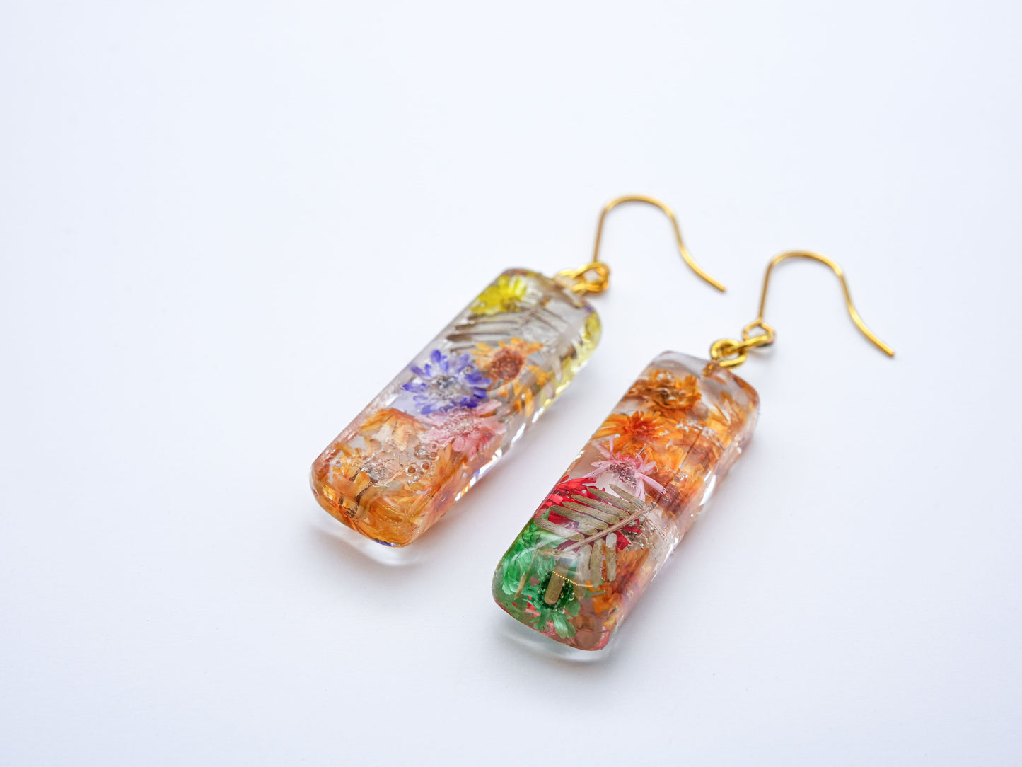No.034 大葉と花々 ピアス 非売品