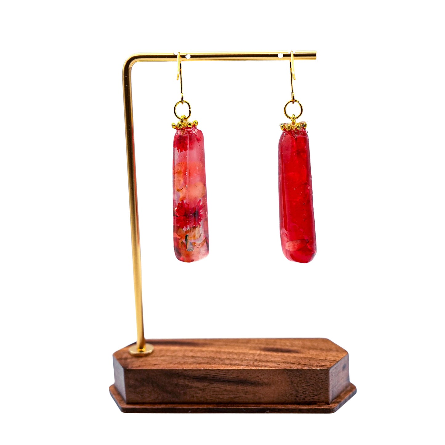 No.036 red rod ピアス 一点物