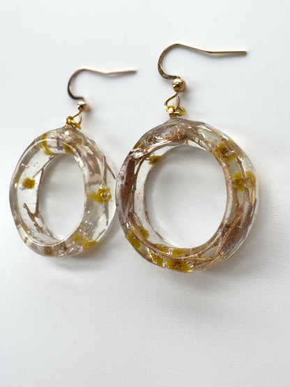 No.008 ミモザ ピアス 一点物