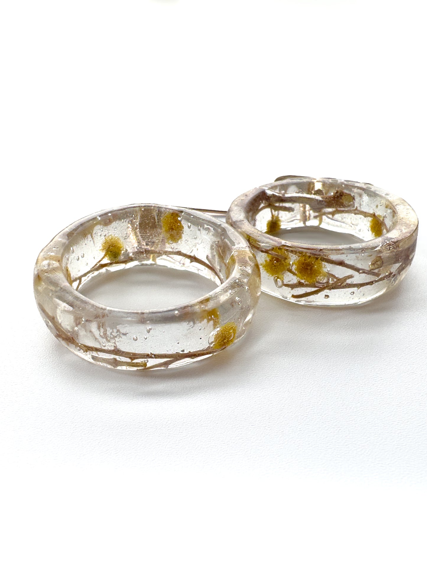 No.008 ミモザ ピアス 一点物