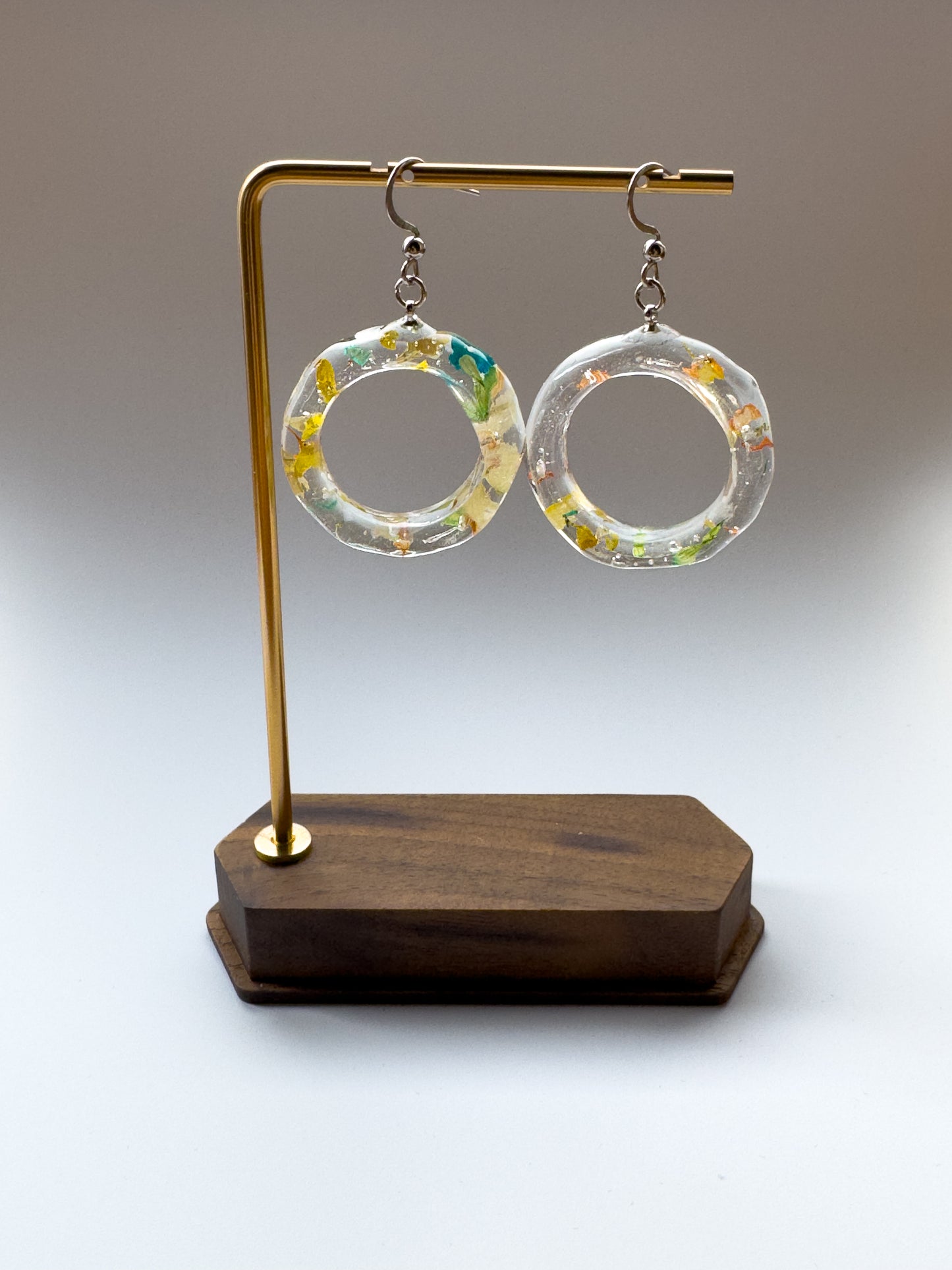 No.005 レモンクリア  ピアス 一点物