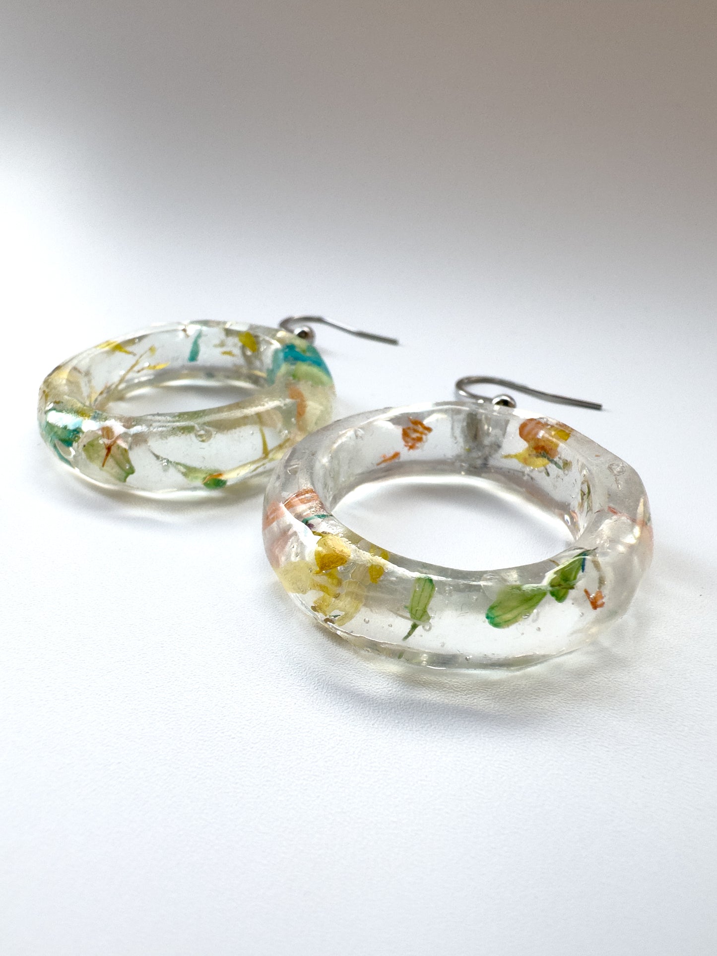 No.005 レモンクリア  ピアス 一点物