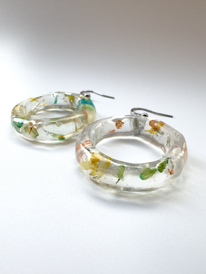 No.005 レモンクリア  ピアス 一点物