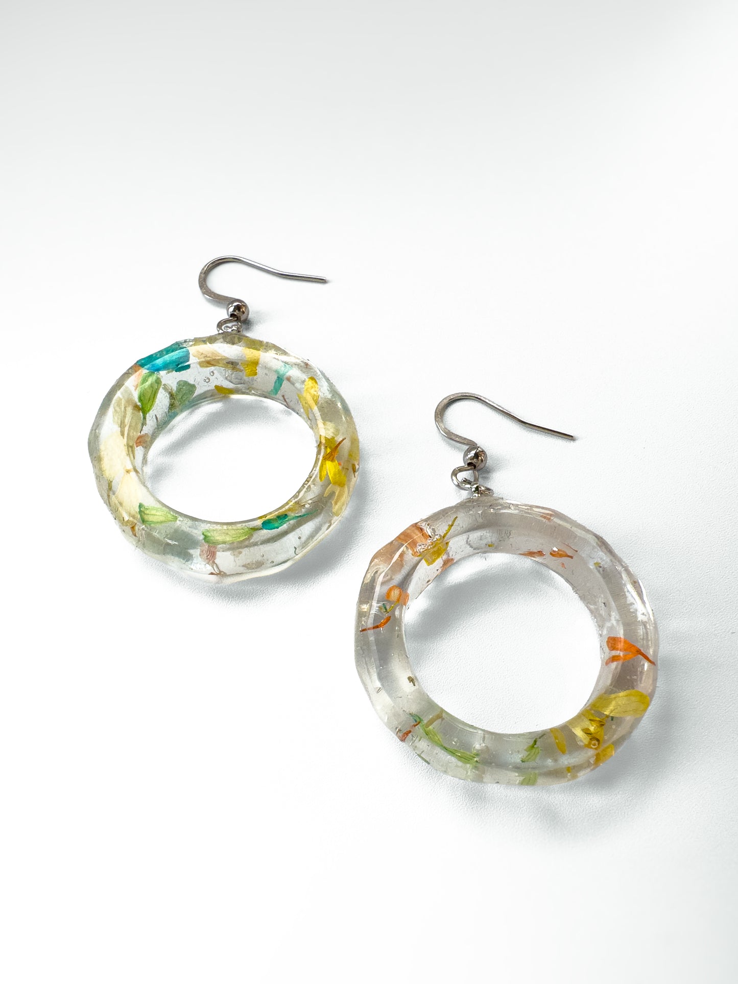 No.005 レモンクリア  ピアス 一点物