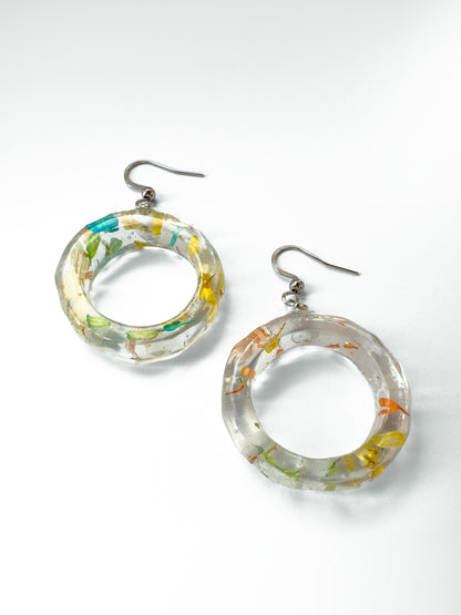 No.005 レモンクリア  ピアス 一点物