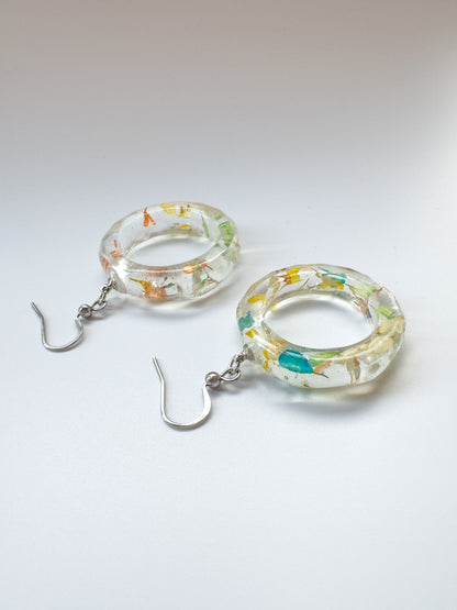 No.005 レモンクリア  ピアス 一点物