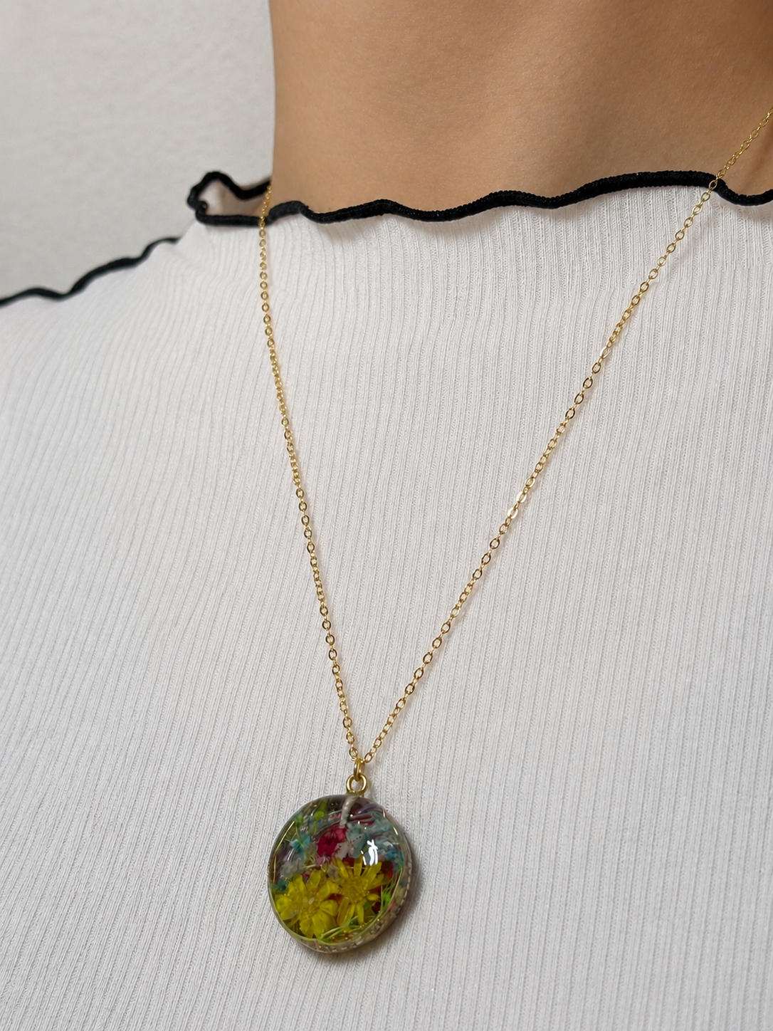No.096 Flower drops gold